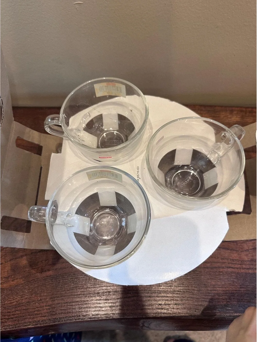 Vintage Bodum France Glass Coffee Cup Set of 6 Tapered NOS #5715-10B